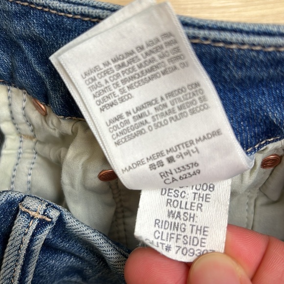 MOTHER The Roller High Rise Wide Leg Jeans in Riding the Cliffside, SIZE 32 1203 - Picture 10 of 11